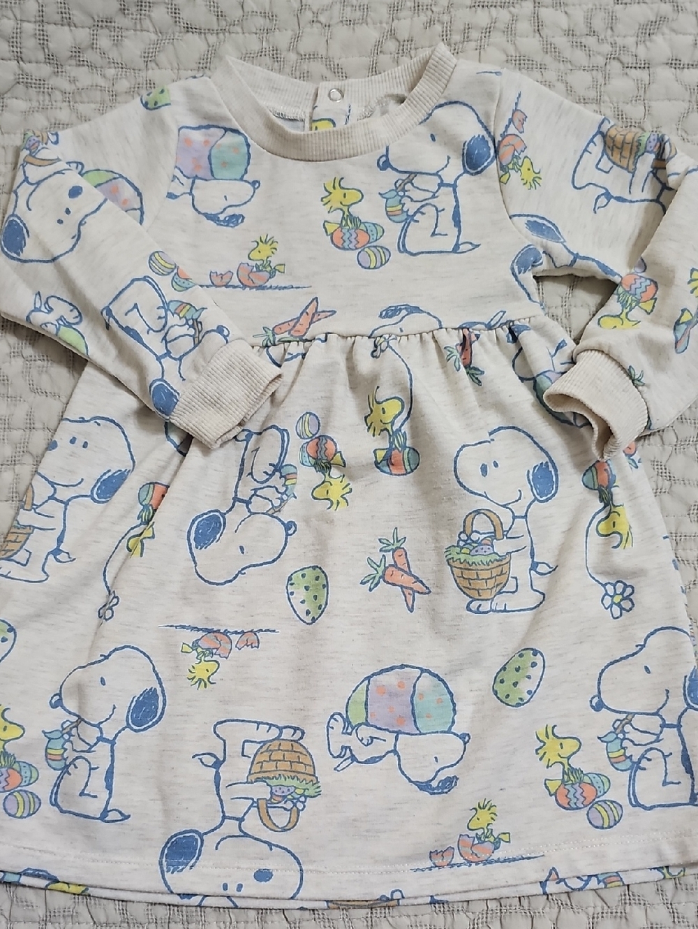 2t Peanuts Snoopy Easter Spring Long Sleeve Dress